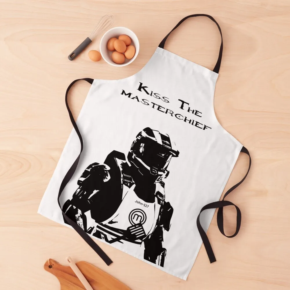 

Kiss the MasterChief Apron Kitchen And Household Goods Funny Apron