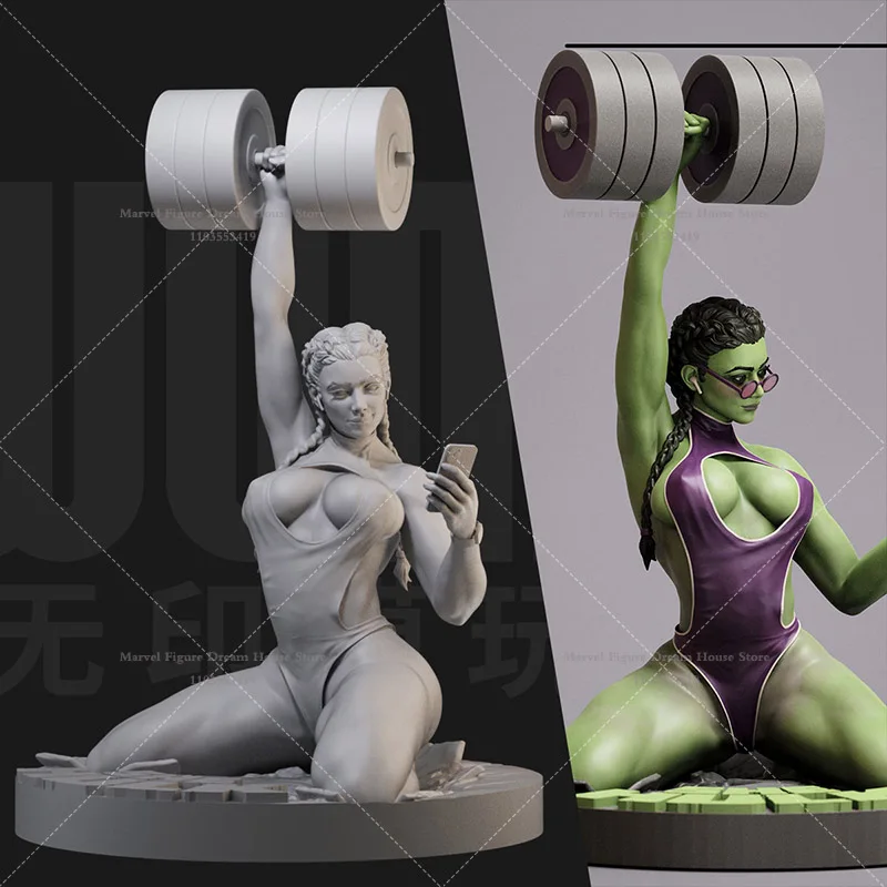 

1/24 1/18 Scale Marvel Avengers Alliance Green Giant Female Hulk Fitness Girl Science Fiction Film GK 3D Resin Un-panited Model