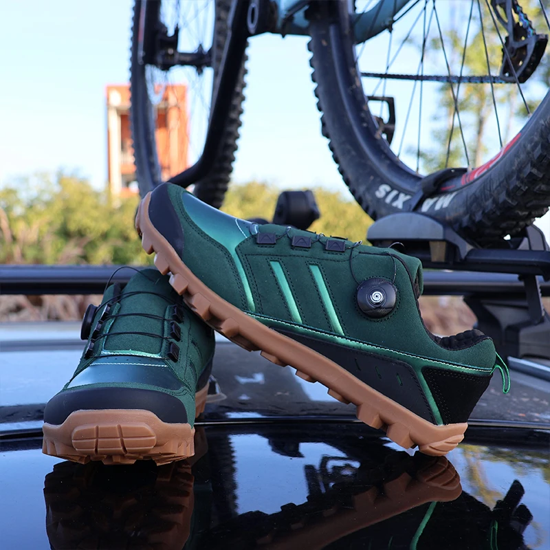 

MTB-181 MTB/XC/Trail Cycling Shoes (Tênis Masculino) - Men's Gravel Road Bicycle Sneakers, Pro Mountain Bike Non-Slip MTB Shoes