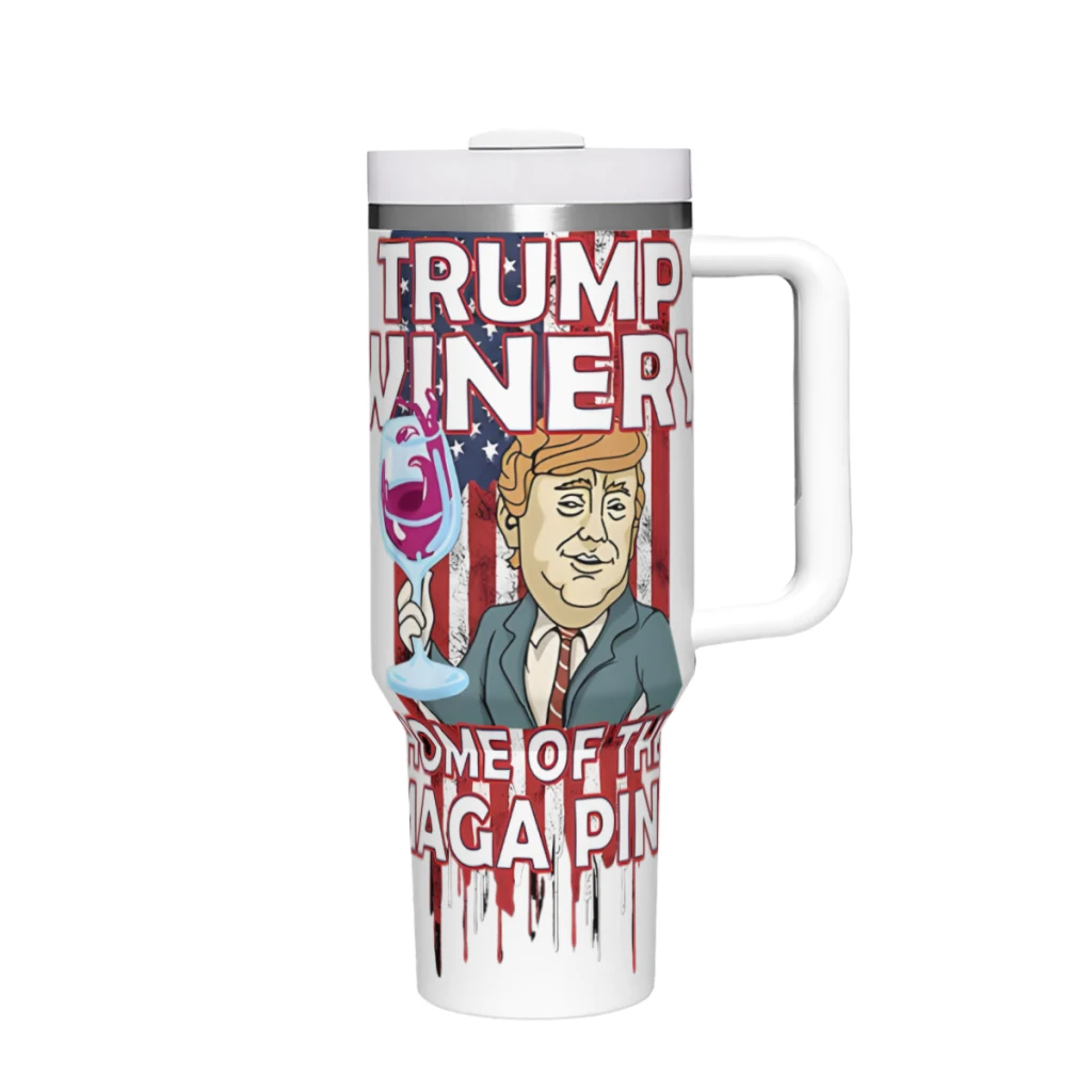 Trump Ultra Maga Mega Pint 40oz Handle Cup Large Capacity Car Mug Leak-proof Juice Coffee Cup Food Grade