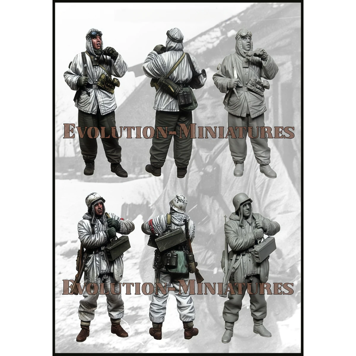 1/35 unbemalter Resin-Modellbausatz, Militärthema, deutsche Infanterie, unmontiert und unbemalt GK