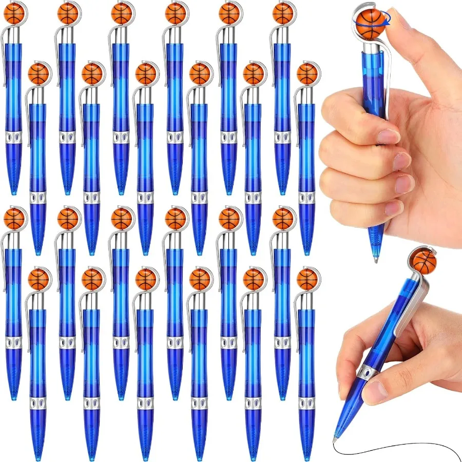 

24 Pcs Novelty Basketball Pens Sports Ballpoint Pen Basketballs Party Favo Basketballs Desk Pens Cool Writing Pen for Statione