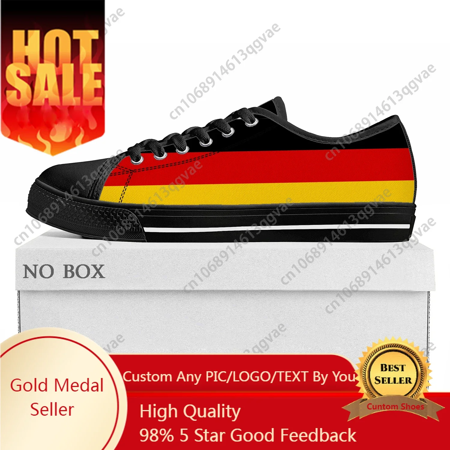 

German Flag Low Top High Quality Sneakers Mens Womens Teenager Canvas Sneaker Germany Prode Casual Couple Shoes Custom Shoe