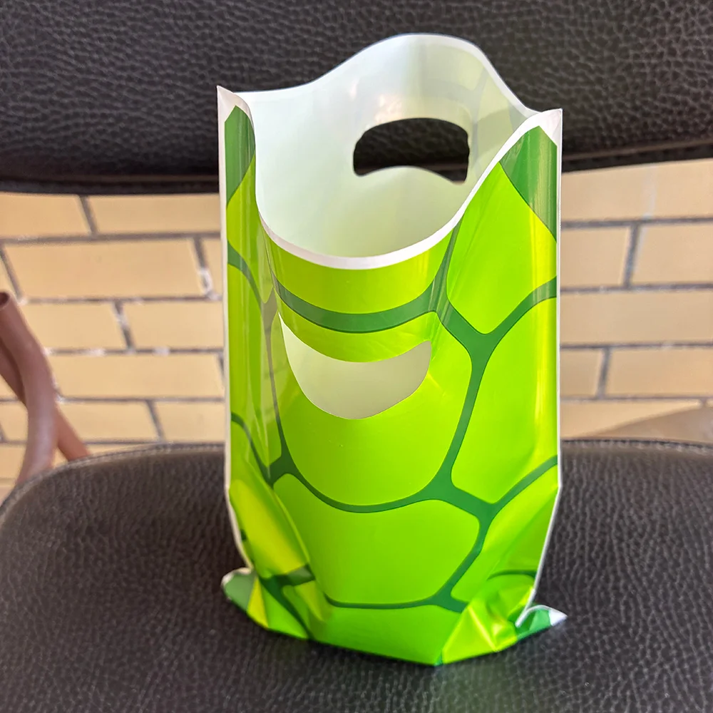 Schildkröten-Geschenktüten Grüne Partytüten Cartoon-Schildkröten-Tasche Geschenk für Schildkröten-Themenparty-Dekorationen Partyzubehör – Detail 4