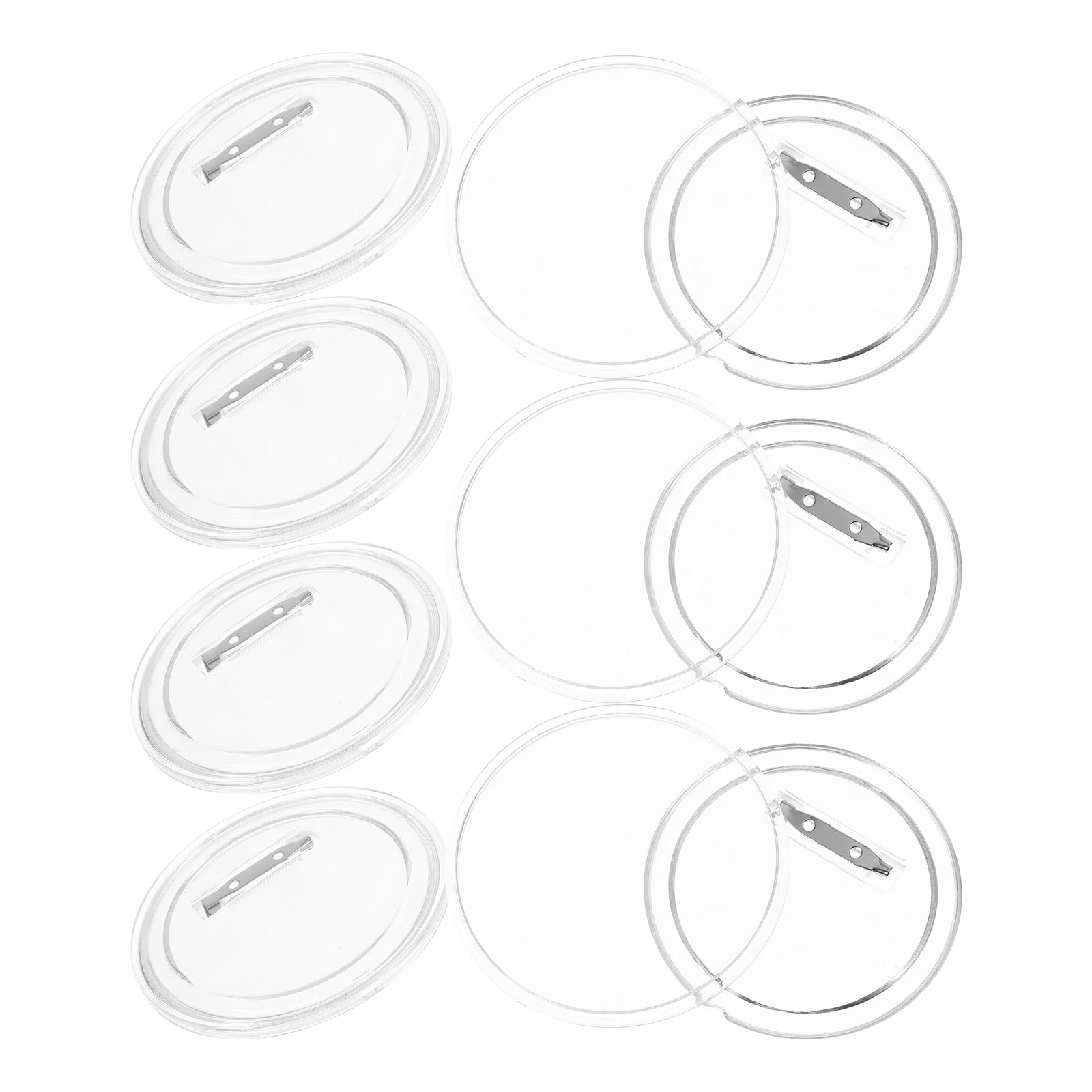 

10Pcs Acrylic Badge Clear Photo Frame Button Pins 75Mm Large Custom Picture Buttons Craft Supplies DIY Badge Kits