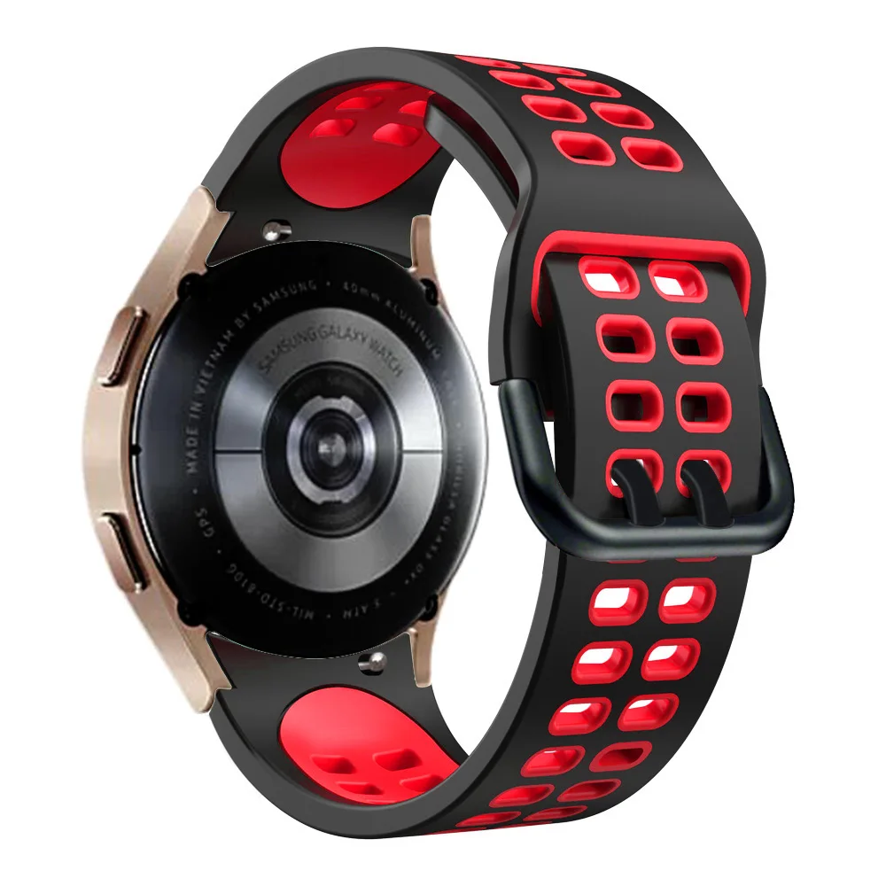 Correa de silicona para Samsung Galaxy Watch 6/5/4, 44mm, 40mm, Classic 47mm, 43mm, 46mm, 42mm, pulsera sin hueco, Galaxy Watch 5 Pro, 45mm