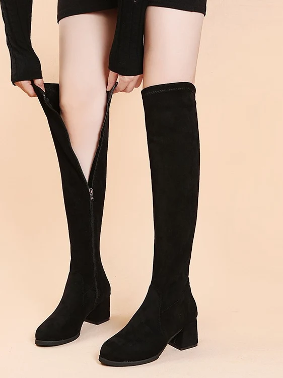 

Модные эластичные сапоги выше колена, женские осенние ботинки 2023, новые тонкие длинные рыцарские сапоги маленького размера, тонкие ботинки на тонком каблуке, красивые