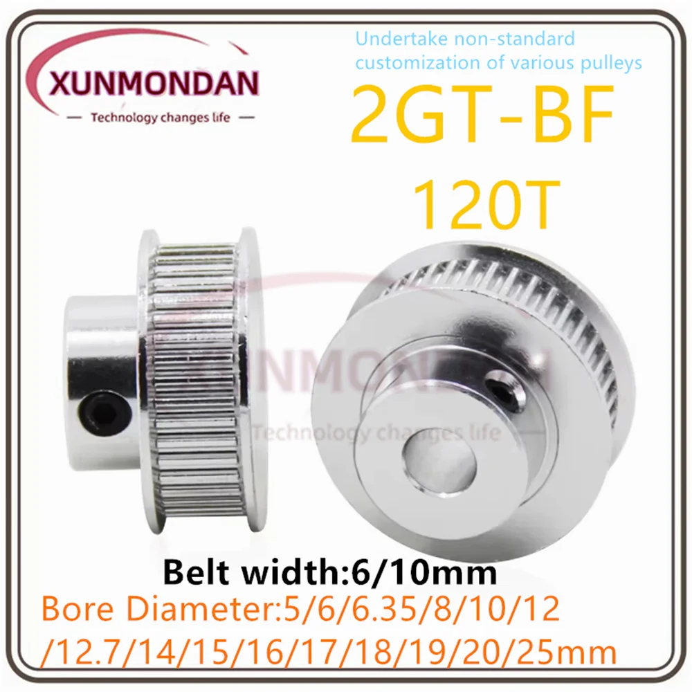 GT2 Timing Pulley 2GT120 Tooth Teeth Bore 5/6/6.35/8/10/12/12.7/14-20/25mmSynchronous Wheels Width 6/10/mm Belt 3D Printer Parts