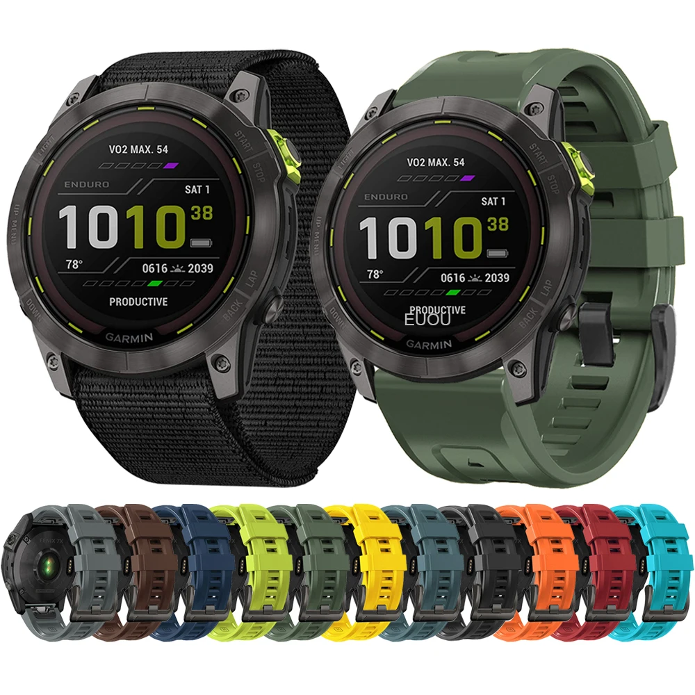 

Ремешок для наручных часов QuickFit, силиконовый браслет для Garmin Enduro 2, ремешок для Quatix/tactical X/Fenix/Forerunner 955, браслет для наручных часов