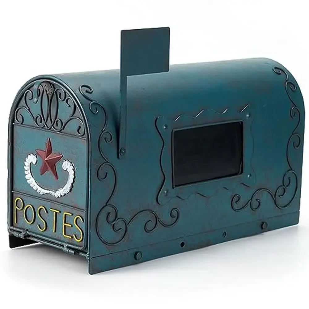 

Galvanized Steel Curbside Mailbox Post Outdoor Decor Rural Storage Box Lock Small Large Parcel Envelopes Alloy Steel Blackboard