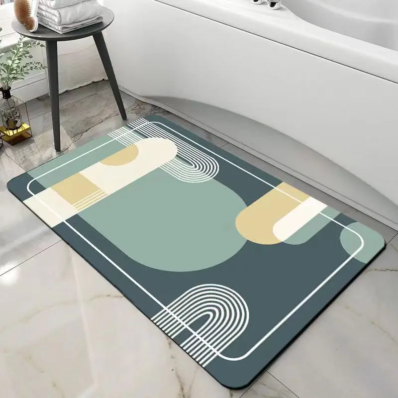 Bathroom Entry Absorbent Bath Mat Diatom Mud Quick-drying Bathroom Non-slip Mat Diatomaceous Earth Rugs For Bathroom Foot Mat