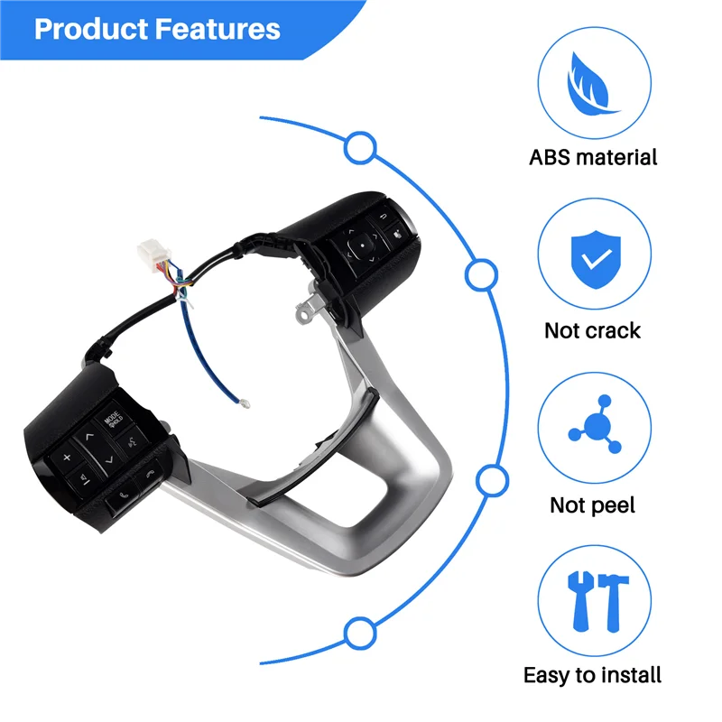 

A64P-Audio Mode Control Switch Multifunctional Steering Wheel 84250-0E120 For Toyota Hilux Revo Rocco Fortuner 2015-2020