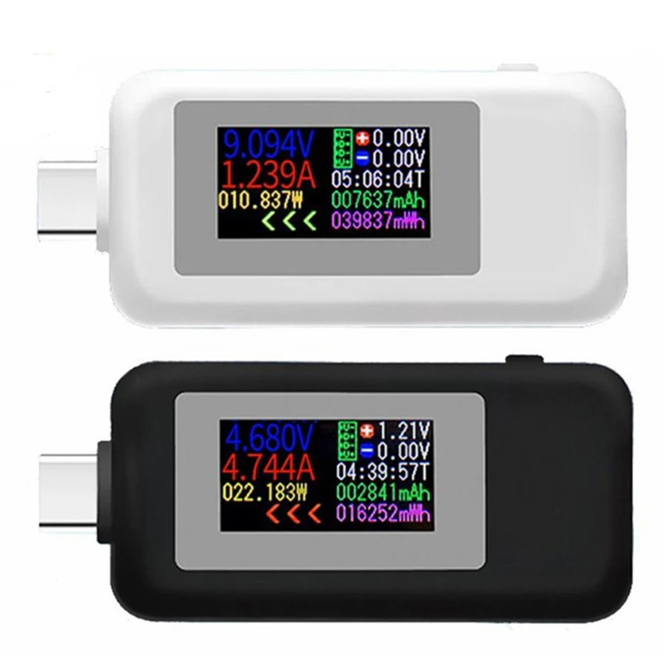 

1902C Type C Bidirectional USB-C Tester Colorful Screen USB Current And Voltage Battery Power Test Table Testers