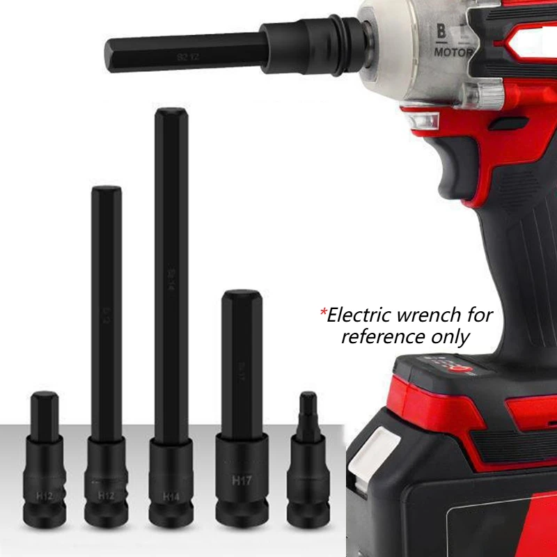 Electric Wrench Socket Inner Hexagon Mechanical Workshop Socket Alloy Steel Sockets Wrench Set Electrical Wrenches Accessories