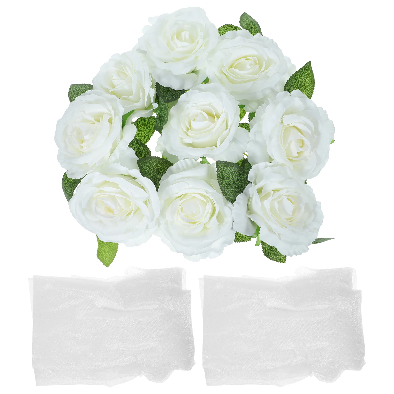 

1Set Wedding Car Flower Decoration Simulated Flowers Kit Perfect for Wedding Ceremony Artificial Rose Decor Front Car Ornament