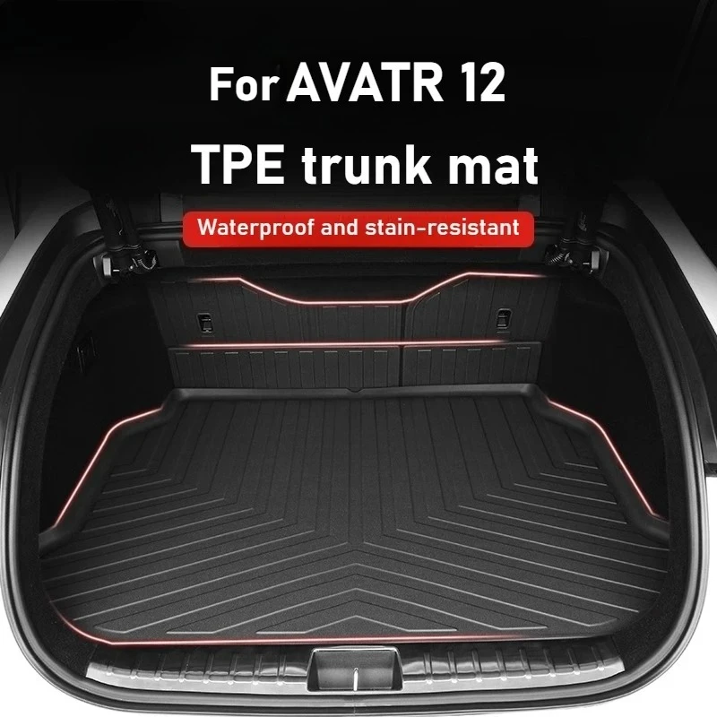 

For 2023-2025 AVATR 12 trunk mat TPE waterproof and stain-resistant odorless three-dimensional high-edge modification accessory