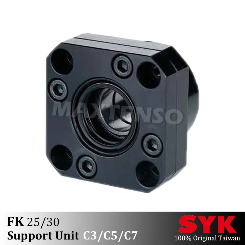 SYK Professional Support Unit FK25 FK30 Fixed-side C3 C5 C7 Ballscrew Ground TBI SFU2005 2505 Premium CNC Parts End Support MTO