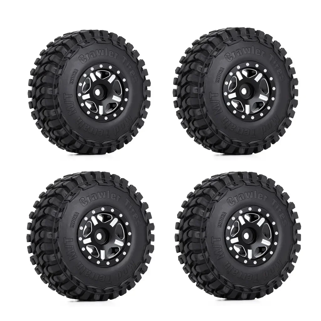 52*18 มม.1.0 "Beadlock ล้อยางชุดสําหรับ 1/24 RC Crawler รถ Axial SCX24 AXI00001 Deadbolt Gladiator Xiaomi JIMNY