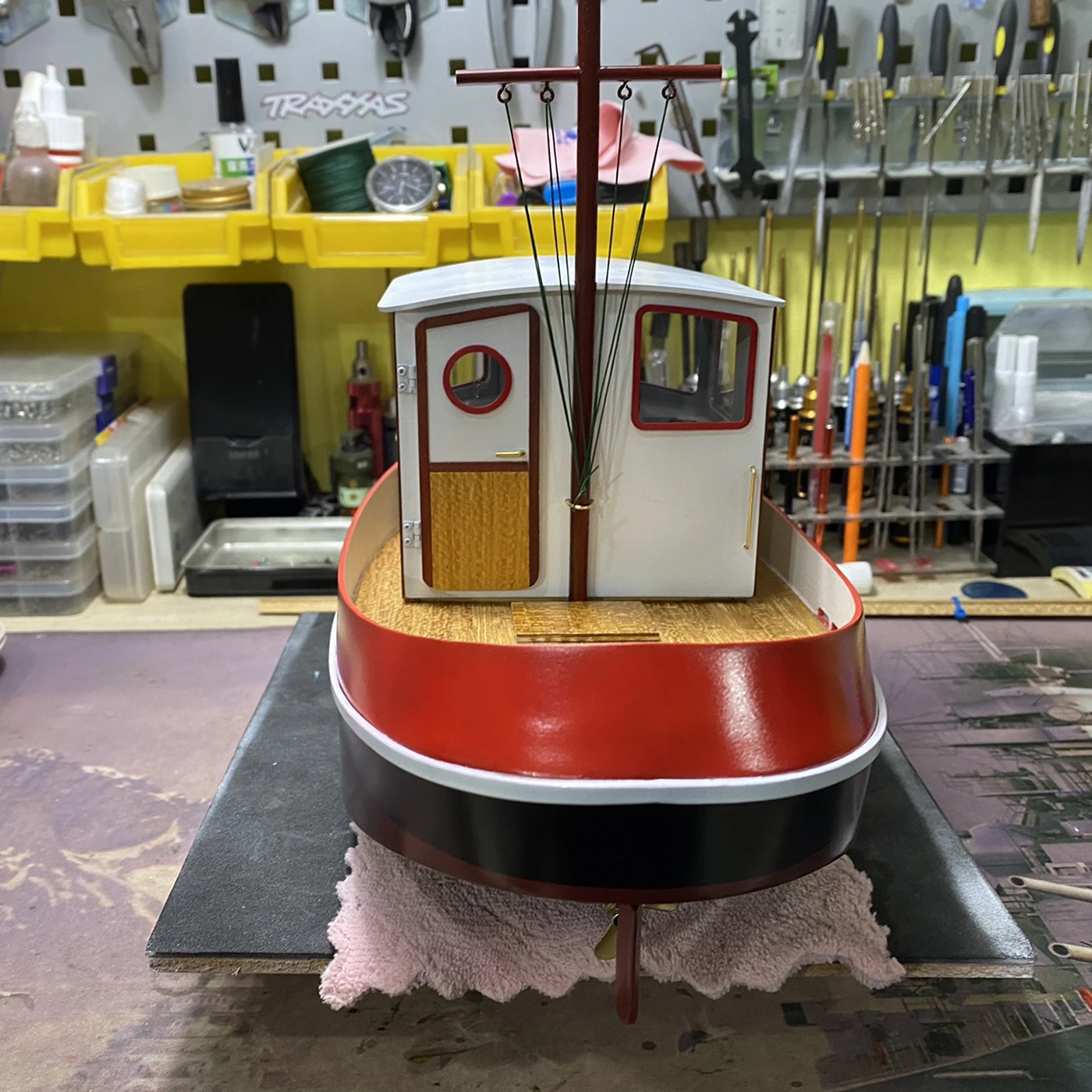 30 سنتيمتر RC قارب Q3 لطيف التحكم عن بعد السفن مصنوعة بعناية هيكل خشبي RC Schiffe نموذج RTR لعبة السفينة #4