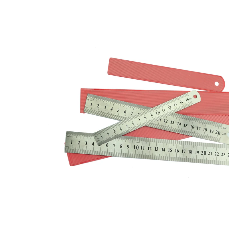 Stainless Hardened Steel Straight Ruler 15/20/30/50CM Student Rulers Measure Office & School Stationery