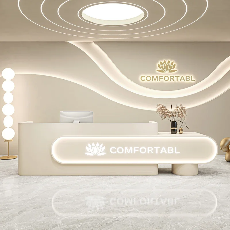 

Shop Counter Advanced Desk Modern Furniture Supermarket Table Help Salon Hairdresser Beauty Comptoir De Reception Cafe Spa