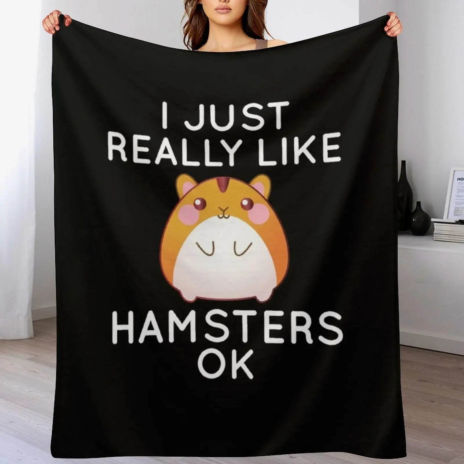 

I Just Really Like Hamsters Ok Throw Blanket Year Round Soft Comfortable Blanket for Home