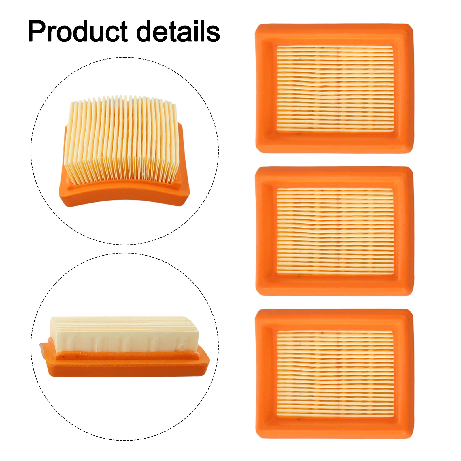 3pcs Air Filter Set for FS120 FS200 FS250 For FS300 FS350 FS380 FS400 For FS450 FS480 BT120 to Prolong Equipment Lifespan
