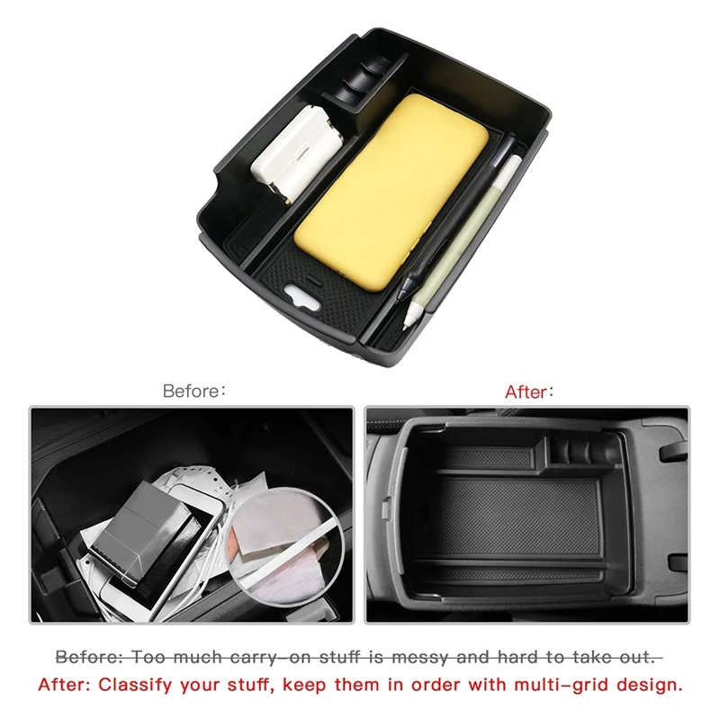 Central Console Armrest Storage Box Holder Interior Organizer Glove Tray Accessories for Kia Sportage 2017 - 2021