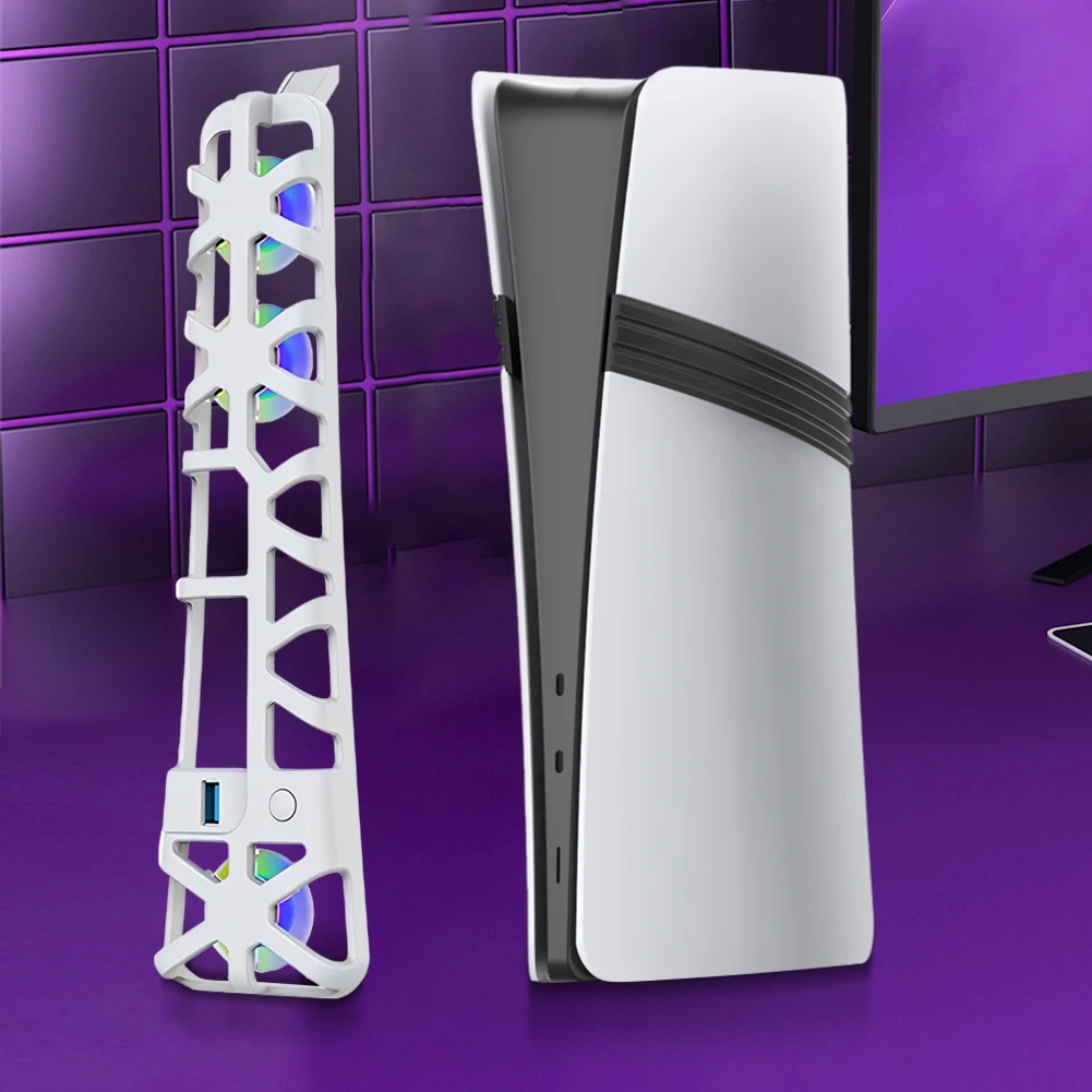 Охлаждающий вентилятор с контролем температуры для PS 5 Pro, эффективная система охлаждения, охлаждающий вентилятор для хоста для Playstation 5 Pro, аксессуары для хоста