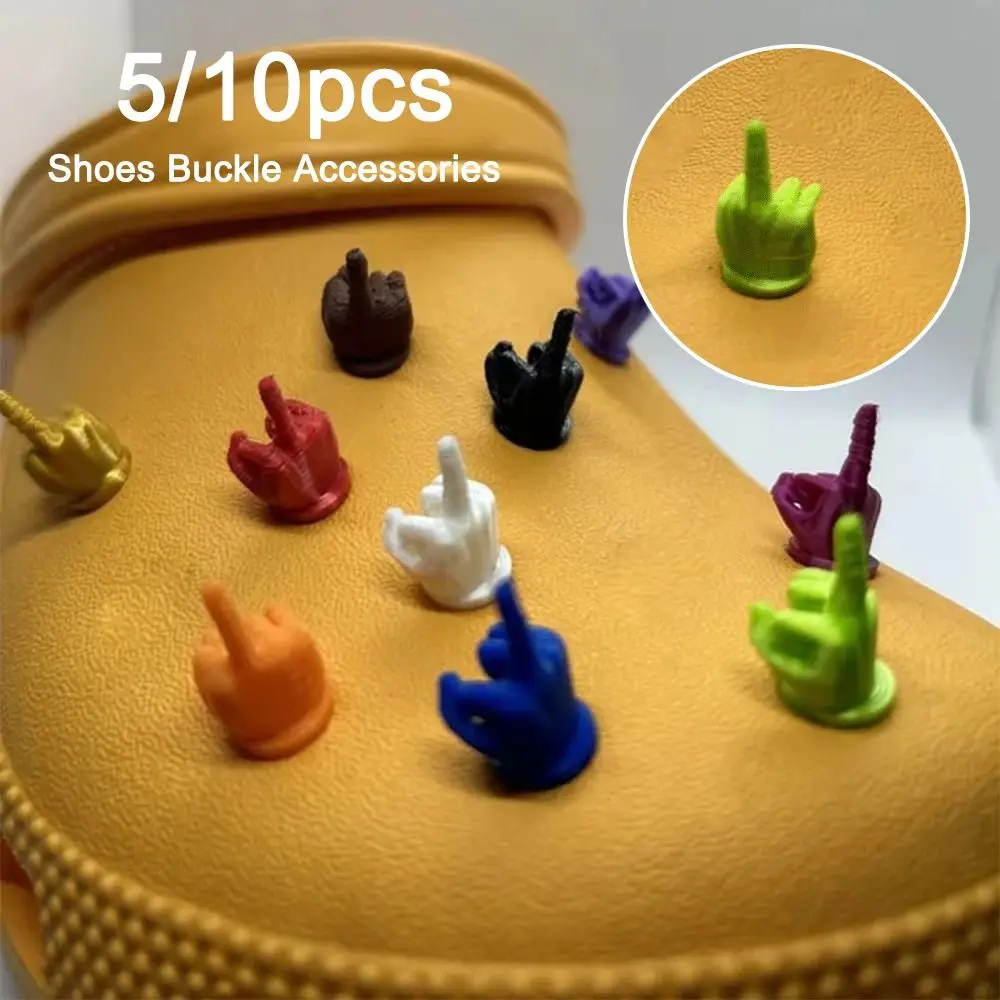 

5/10Pcs Creative Cartoon Shoes Charms Buckle DIY Funny Hole Shoe Shoes Buckle Accessories 3D Printed Shoes Buckles Womne Men
