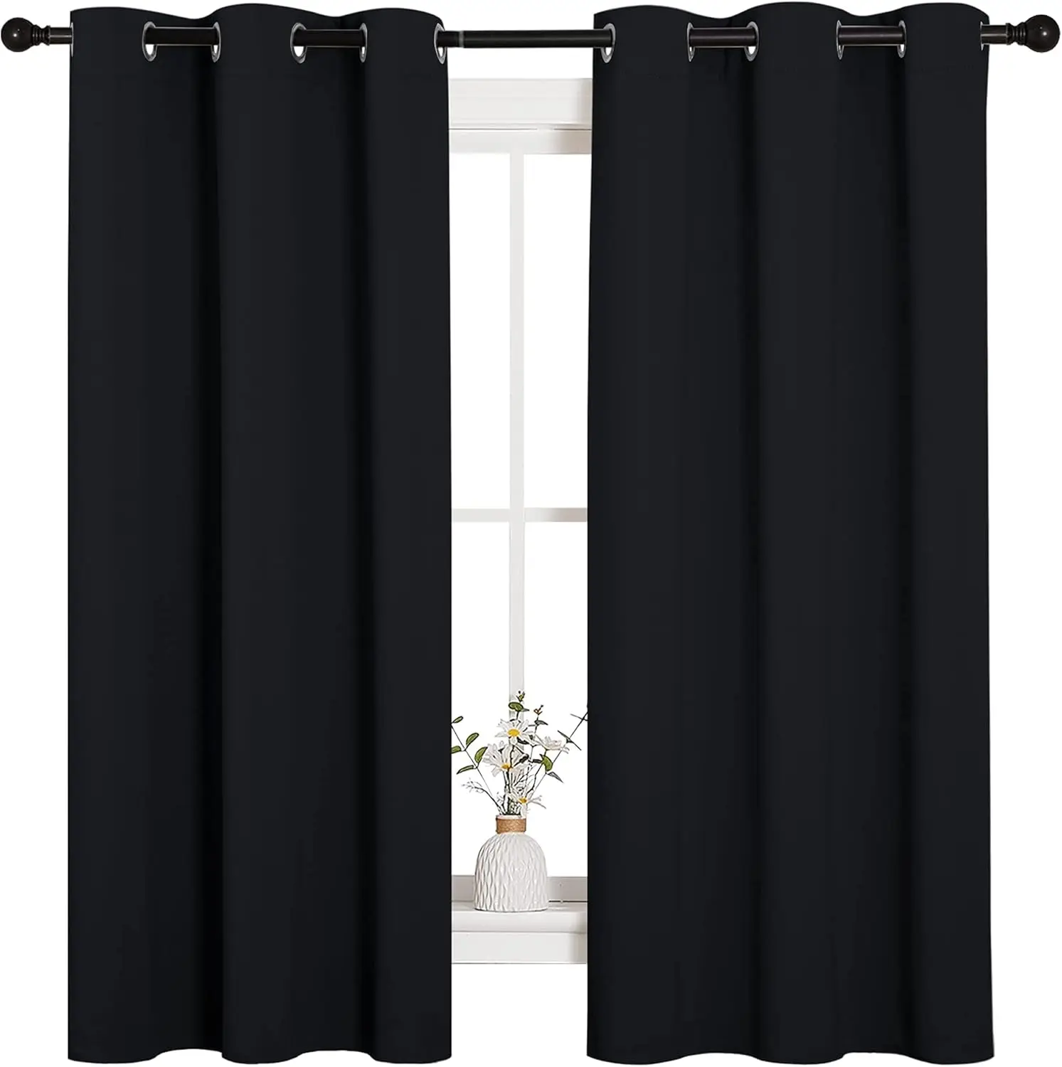 Halloween Blackout Curtains 42x63 Inch - Thermal Insulated Grommet Drapes for Bedroom, 2 Panels