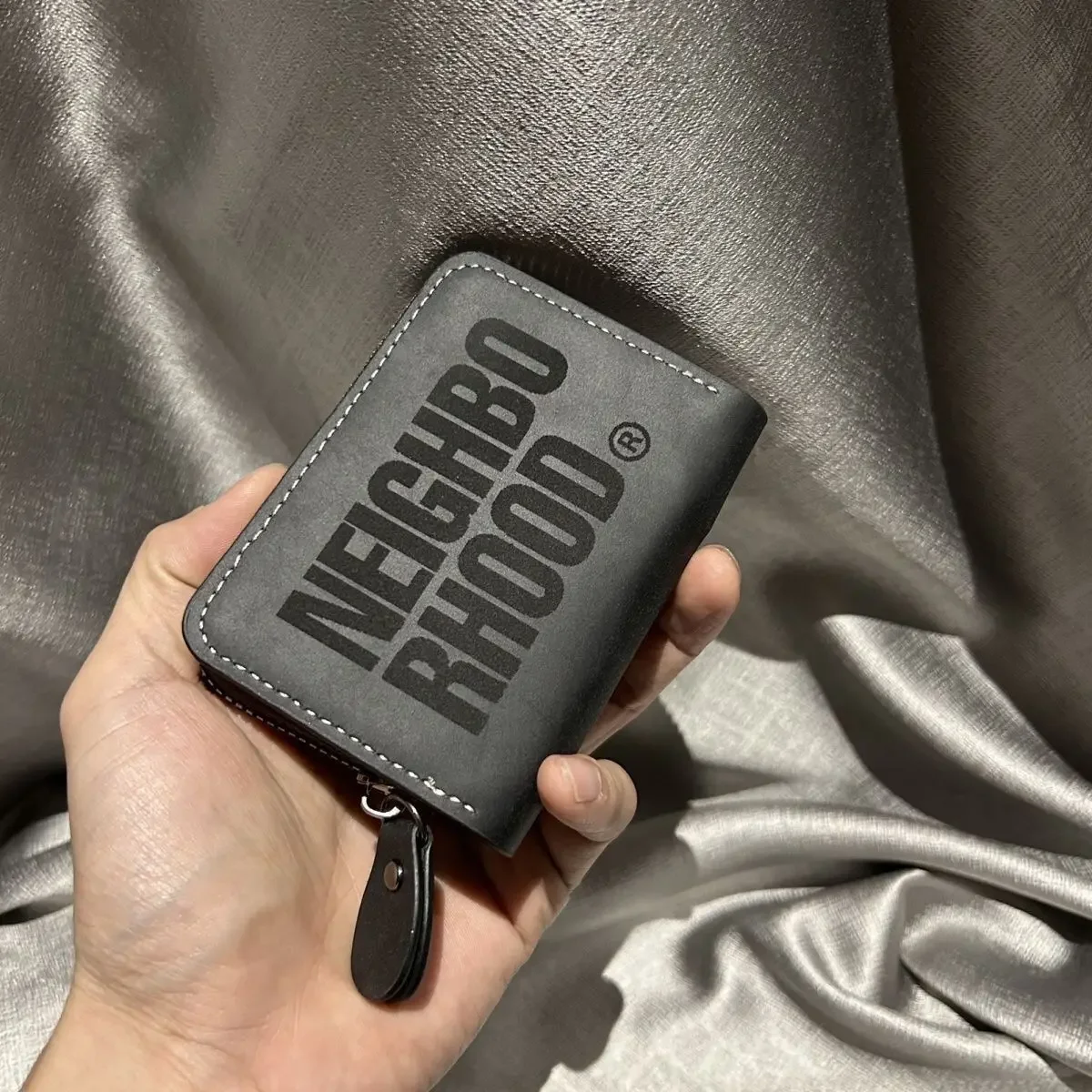 NEIGHBORHOOD Weiches Leder Minimalistischer Großraum-Multislot-Akkordeon-Kartenhalter für Herren, Ultra-Dünnes Stilvolles Kartenetui – Detail 2