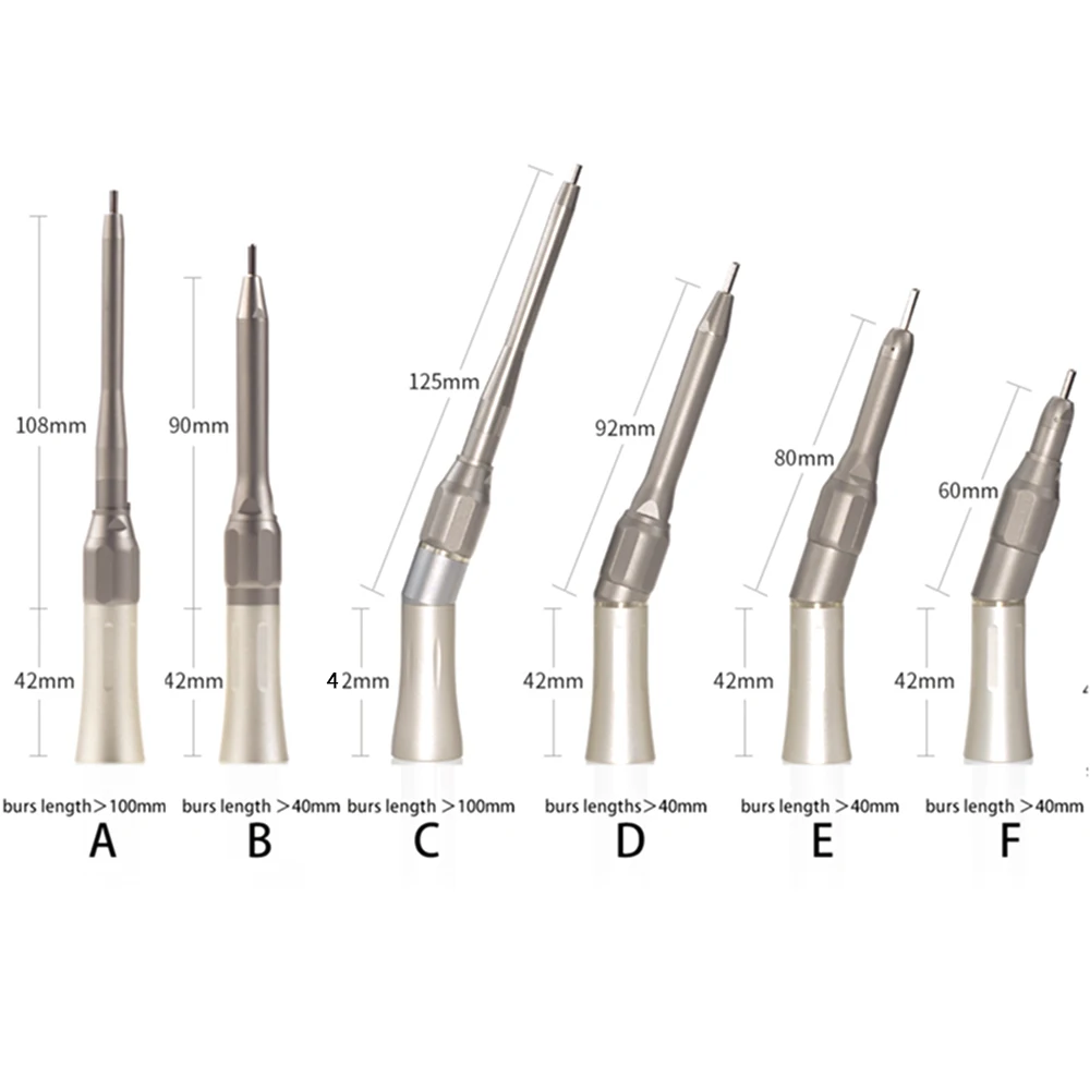 High Quality 20 Degree 1:1 Ratio Dent al Micro Surgery Handpiece with Contra Angle Electric Power Source Made of Steel Metal