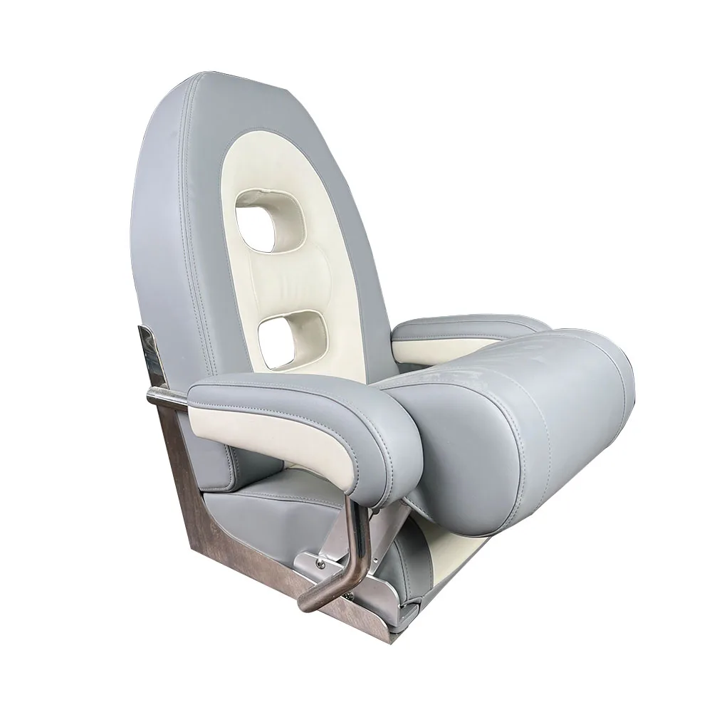 Luxury Marine Supplier High Back Yacht Captain Helm Flip up Console Boat Seat for Pontoon