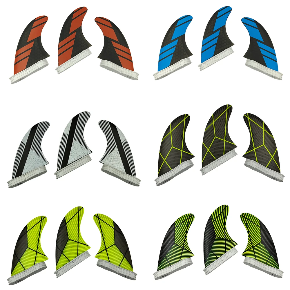 Surfboard Fins M/L Tri Fins Double Tabs 2 Base Surf Fins UPSURF FCS 2 G5/G7 Sup Fin Surfing Accessories Thruster Carbon Fin