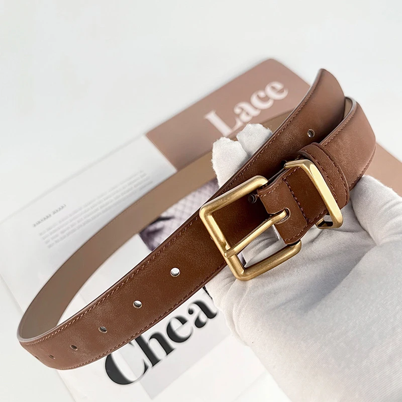 

Women Belt Retro Genuine Leather Plush Belts Fashion Versatile Casual Needle Buckle Belt Jeans Pant Waistband Lady New