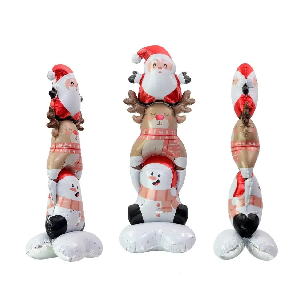 الألومنيوم فيلم عيد الميلاد احباط بالون حزب الدعائم كبيرة الحجم شجرة عيد الميلاد بالون نفخ DIY سانتا كلوز بالونات
