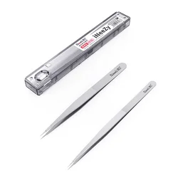 Qianli Ineezy Tweezers Hand Polished Non-Magnetic Stainless Steel Tweezer 0.1mm BGA Motherboard Micro Jump Repair Forceps