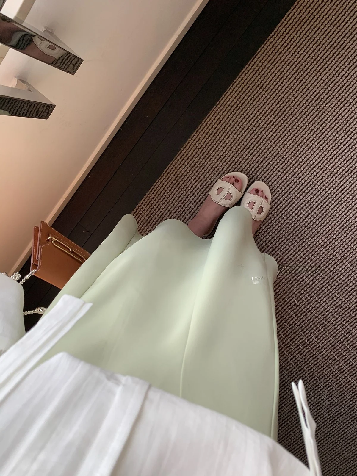 

JE COLLECTION High Waist Midi A-Line Skirt Color Blo Ele Aosphere 3 Colors New Sle 202 Autumn Commute Pure Color