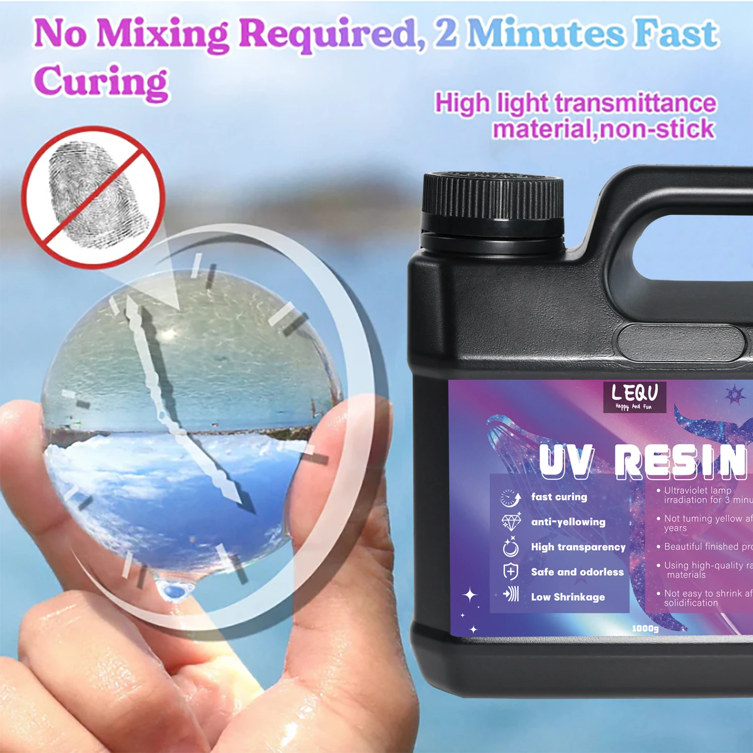 السائبة الأشعة فوق البنفسجية الراتنج كريستال واضح كبير الأشعة فوق البنفسجية علاج راتنجات الايبوكسي مجموعة صلبة قسط الراتنج الأشعة فوق البنفسجية شفافة الشمسية المنشط الغراء للمجوهرات #3