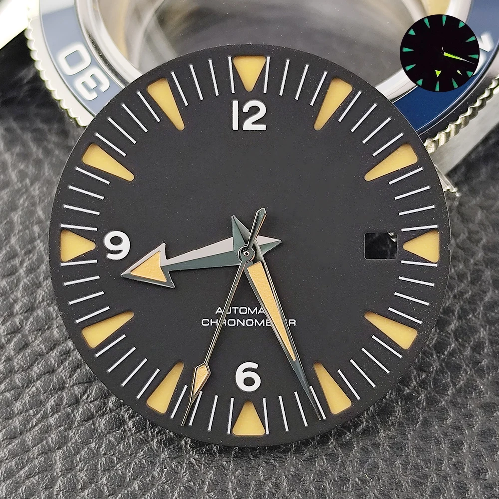 Silver 41.7mm case stainless steel case 31mm dial suitable for M8215 movement watch accessories Full body Mirror case