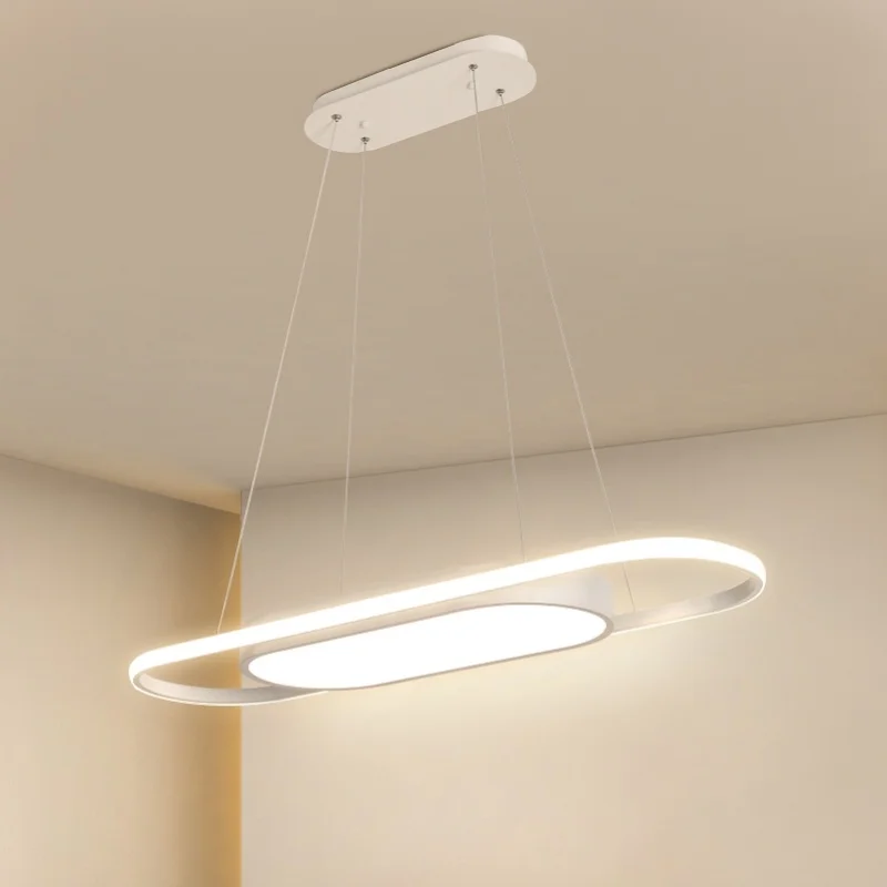 Led Elliptical Pendant Lights Modern Minimalist Dining Room Living Room Study Room Bar Counter