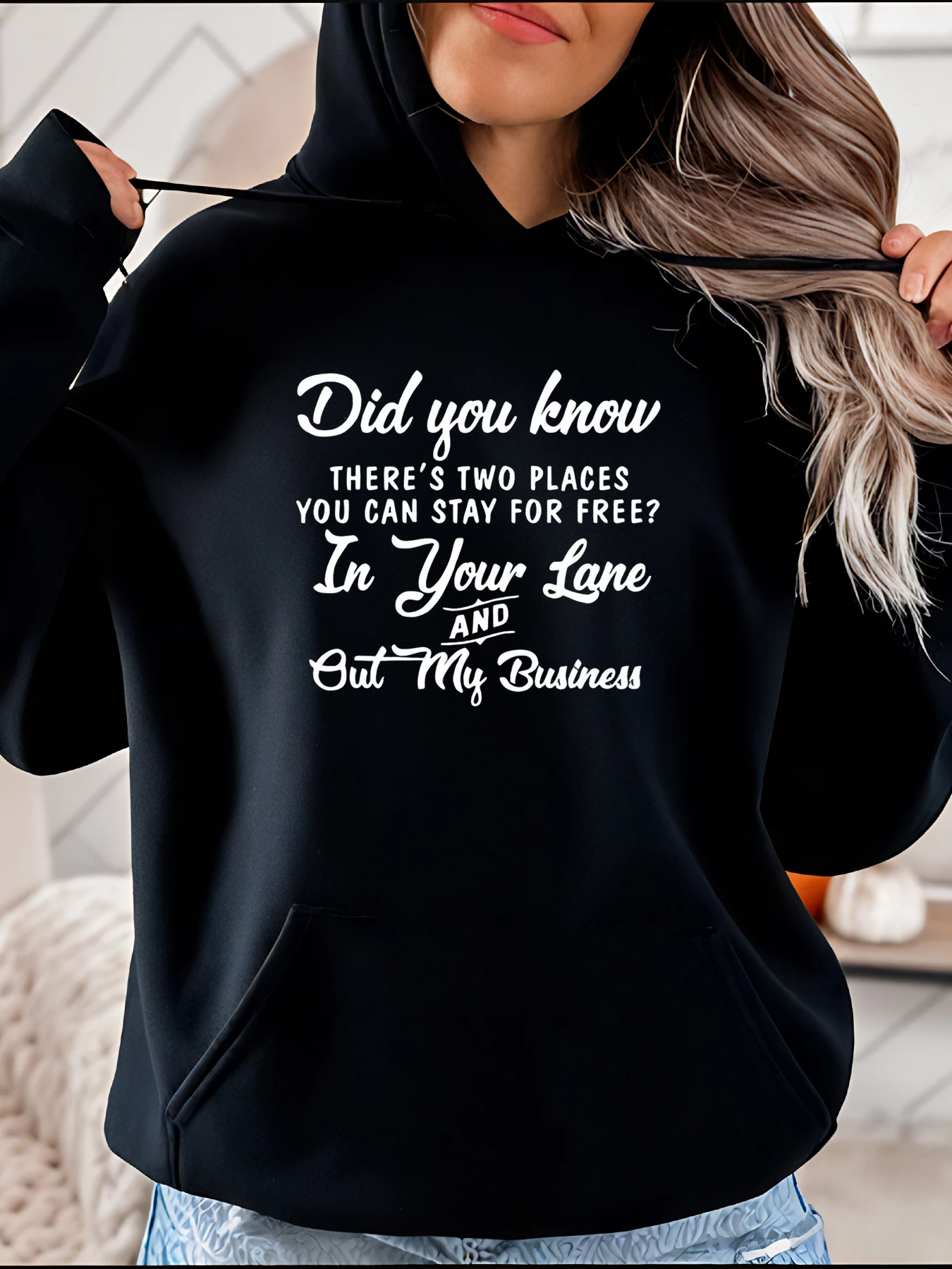 

Толстовка с рисунком Did You Know, повседневная уличная одежда с текстовым принтом для женщин, повседневная одежда