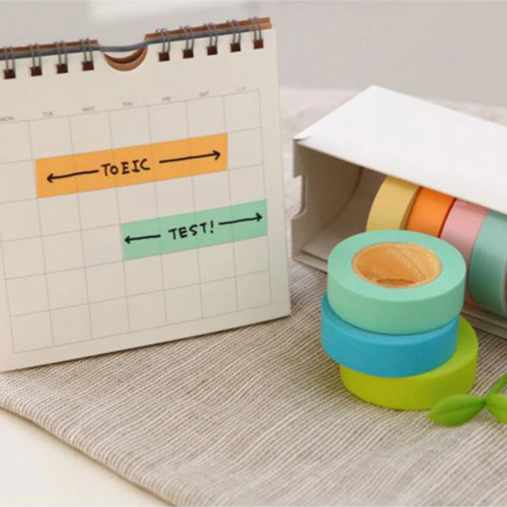 

10 Rolls Lightweight Portable Paper Tapes For Scrapbooking Diaries Gift Wrapping Handmade Planner Ornaments Decorative Albums