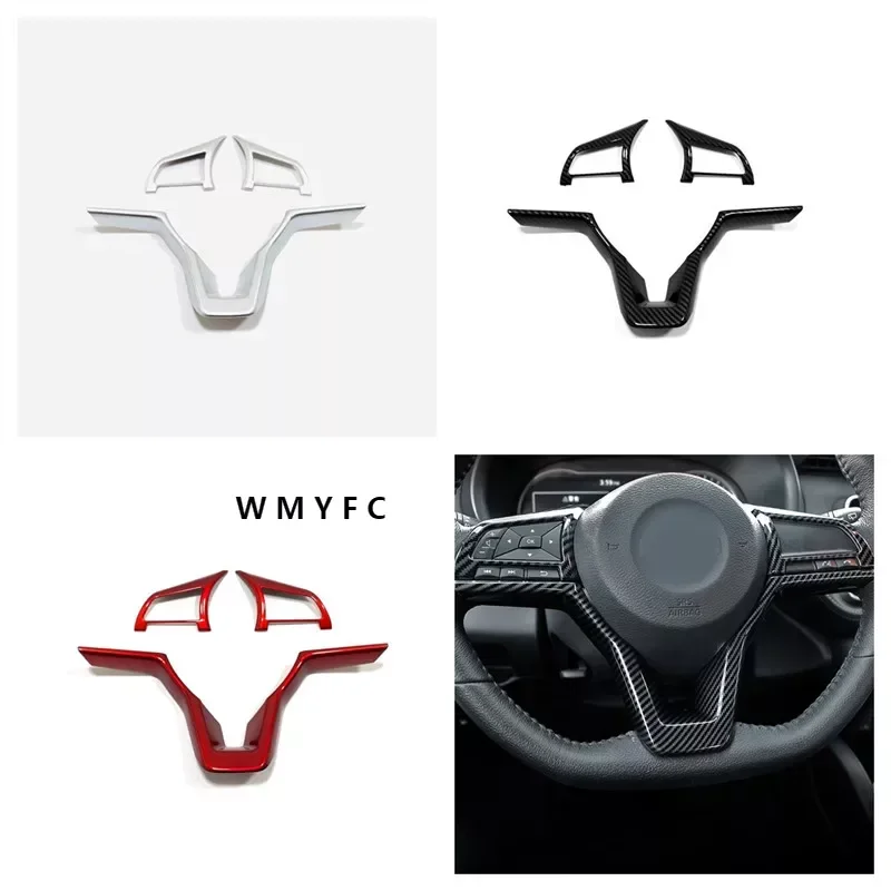 For Nissan Note e-POWER 2018 +internal ABS Car Steering wheel Switch Button decoration Cover frame direction sticker