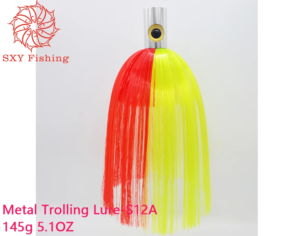 SXY FISHING Deep-sea fishing Fake lure False hair lure Wire yarn lure Drag the bait All Metal Octopus Lure Tuna S12A S12