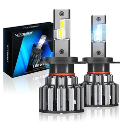 NOVSIGHT H7 LED H4 H11 9006 9005 bombillas de faros de coche 90W 15000LM decodificador luces delanteras de faros LED de automóvil 6000K 12V 24V