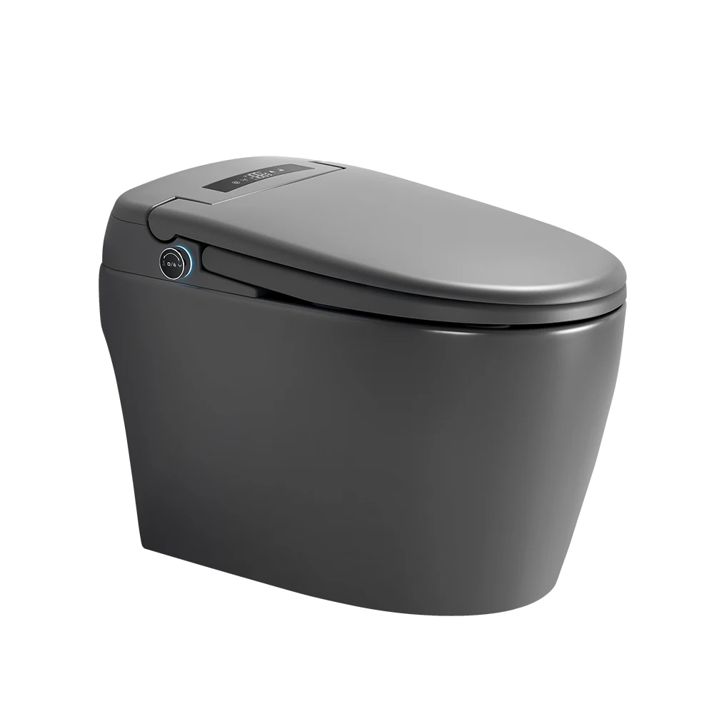 High Quality Modern Piece Fully Automatic Toilet Electronic Gray Smart Toilet