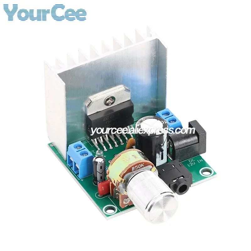 TDA7297 Power Amplifier Board Module DC 12V Dual-Channel Stereo 15W+15W 2.0 Channel Analog Audio Board 3.5mm TRS Audio Jack