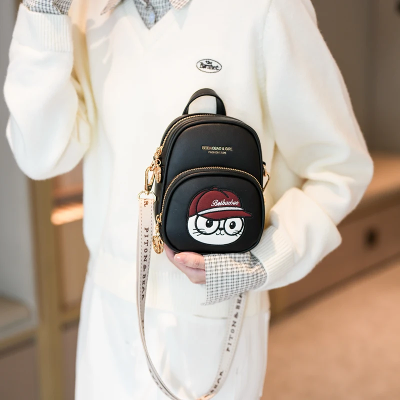 

2025 New Cartoon Crossbody Bag Casual Shoulder Bag Mini Handbag Fashion Women's Mobile Phone Bag Женская сумка